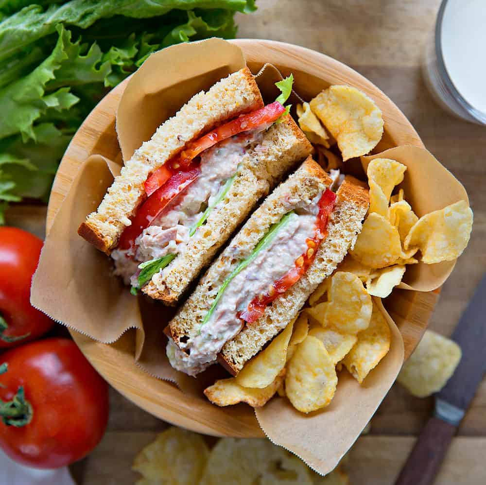 You may need to throw away all your other tuna salad recipes, because this one is a keeper! PACKED with flavor and charm! #tunasalad #tunasaladsandwich #tunasaladrecipe #iambaker #sandwich How to Make Tuna Salad