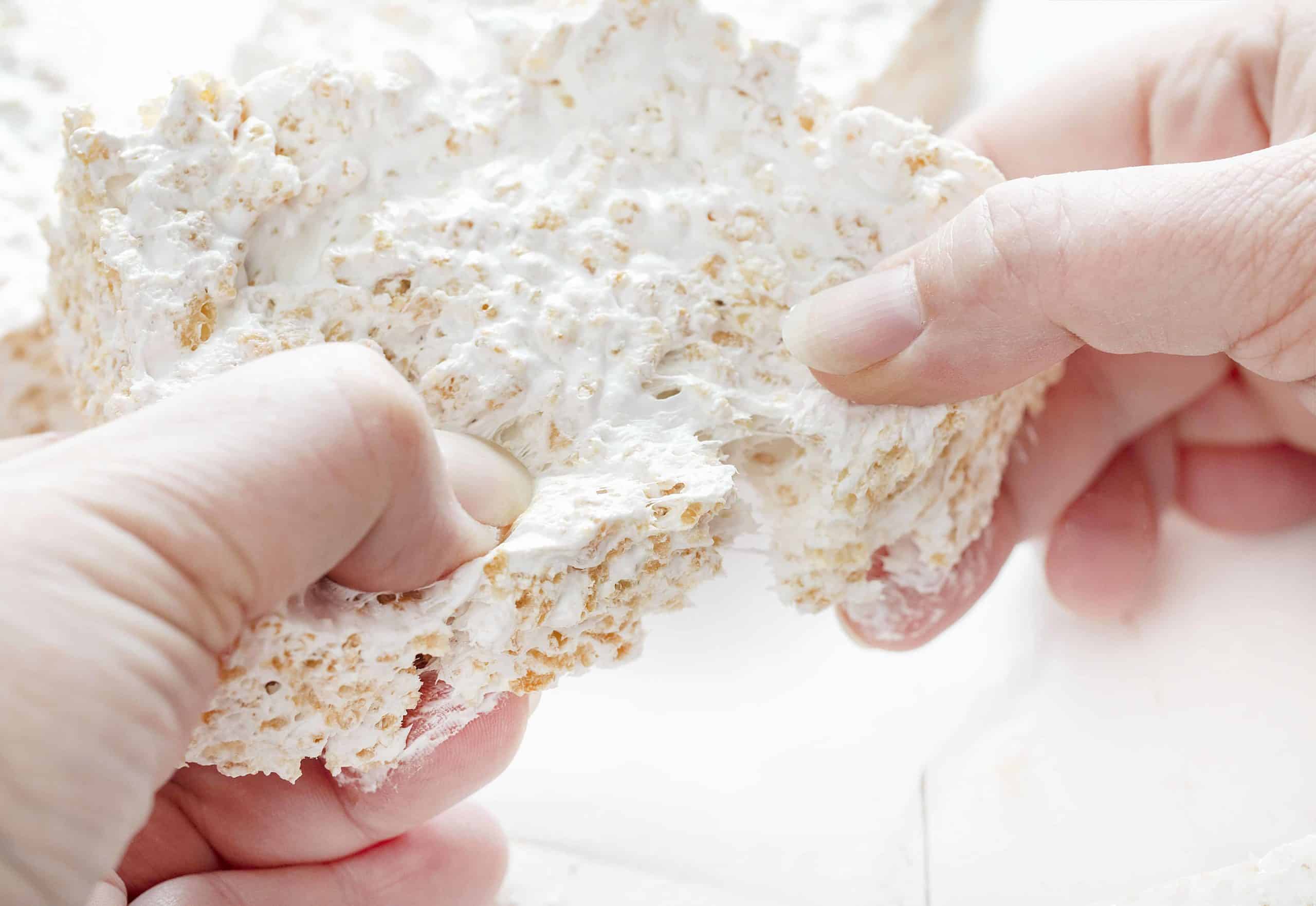 What sets this recipe apart from the rest? Homemade marshmallow! Ooey gooey, chewy, and the most amazing pure flavor. Like a gourmet bakery! homemade marshmallow, marshmallow, rice krispy bars, easy rice krispy bars, the best rice krispy bars, iambaker Rice Krispy Bars