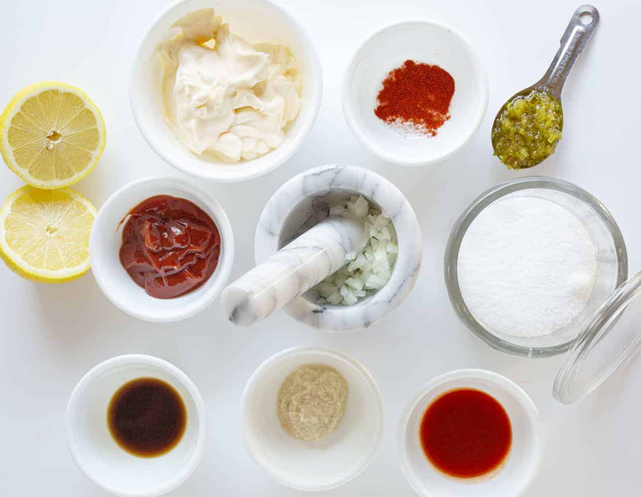 This Russian Dressing has the kick a dressing needs for your next Reuben sandwich or lettuce salad! Homemade russian dressing, russian dressing, reuben sandwich, reuben, iambaker, salad dressing, dressing Ingredients for Russian Dressing