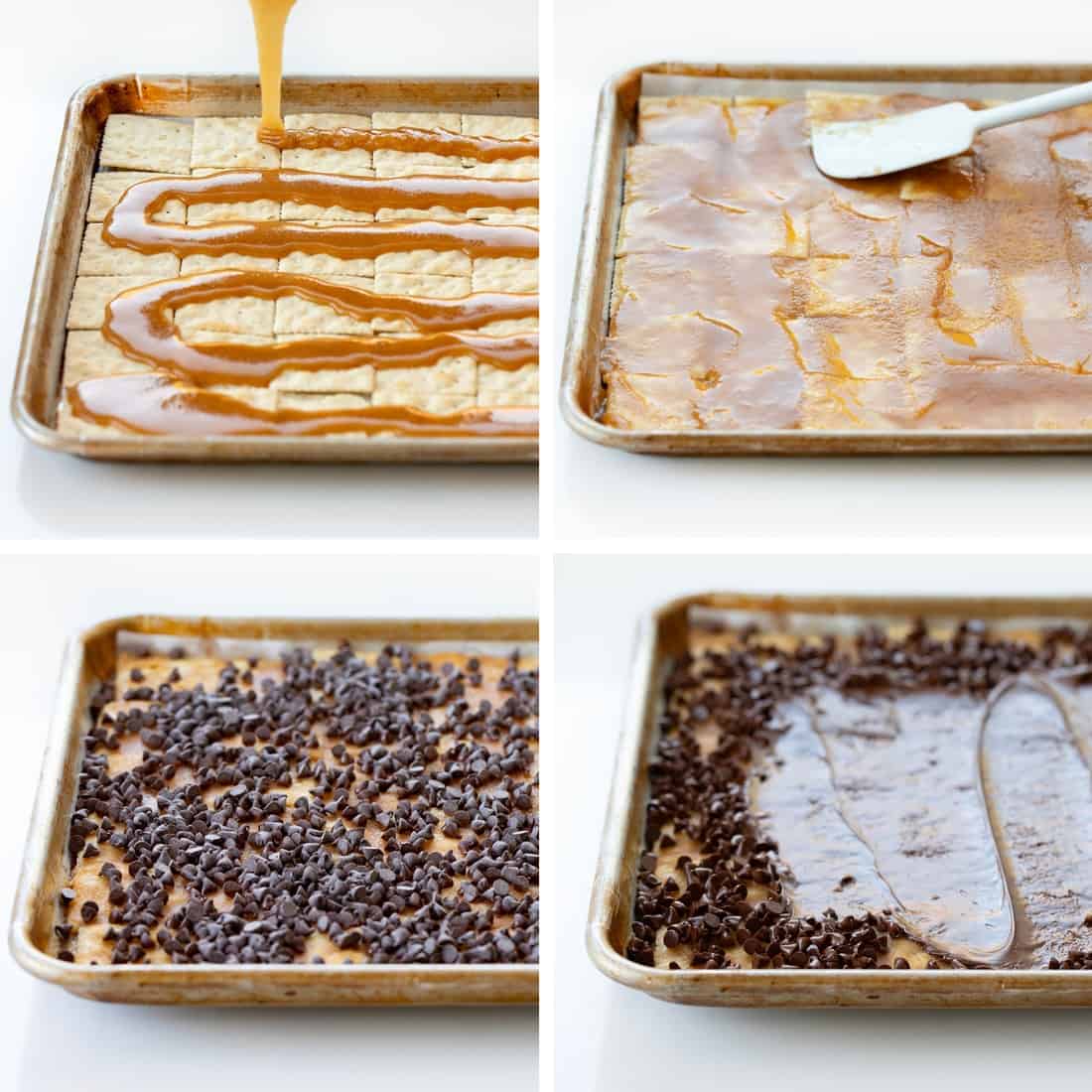 Christmas Crack is a sweet and salty treat made with saltine crackers covered with toffee, baked, and then topped with semi-sweet chocolate. Sometimes called saltine cracker toffee, it is as easy to make as it is addicting, so watch out! Steps for Making Christmas Crack.